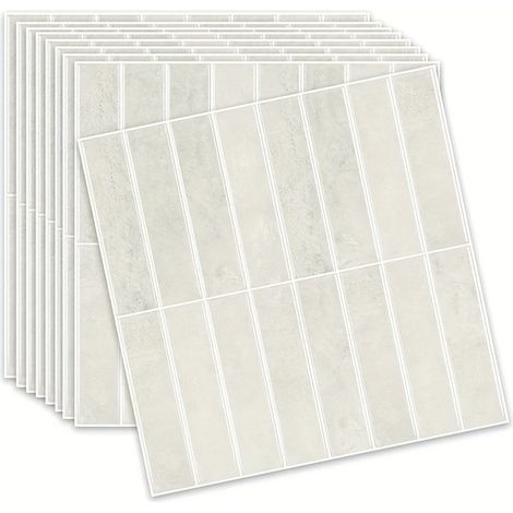 12 autocollants muraux stratifiés imitation carreaux de céramique Autocollants imperméables faits main à coller soi-même SCQ1754-2(30.5x30.5cm) (1/5)