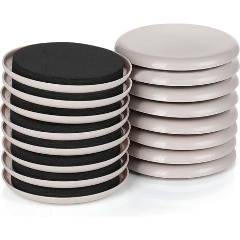 Juego de 16 almohadillas reutilizables de 8,9 cm (3 1/2 pulgadas) para mover alfombras. Almohadillas resistentes para sofás, mesas, sillones y armarios. Mueva sus muebles de forma fácil y segura.