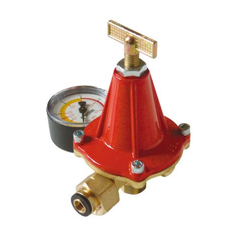 RIDUTTORE GAS ALTA PRESSIONE 12 KG/H CON MANOMETRO MOD. AP12- 12 kg/h- GNALI- pezzi 1 (1/2)