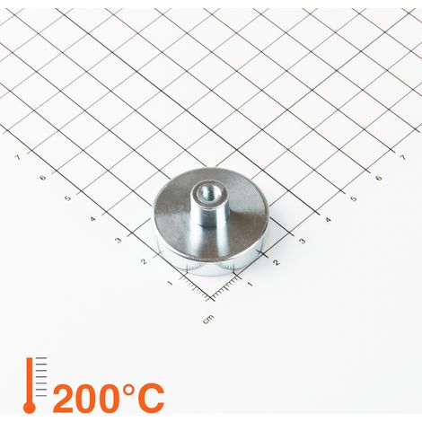 Magna-C Flachgreifer aus Samarium-Cobalt Ø32x7mm mit Gewindebuchse (1/4)
