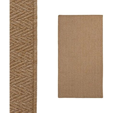 Tapis - JUANIO - Tapis intérieur/extérieur 150x80 cm - Polypropylène - Beige - Antidérapant (1/2)