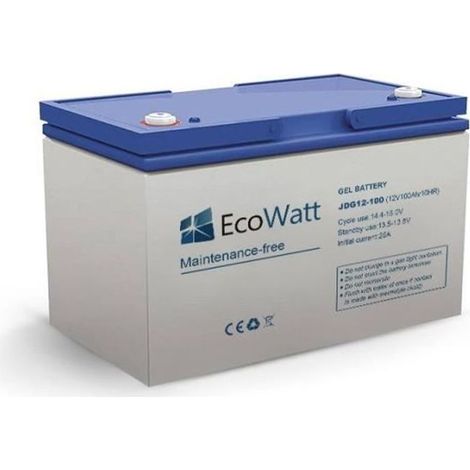 Batterie 100ah 12v Gel décharge Lente-Ecowatt (1/4)