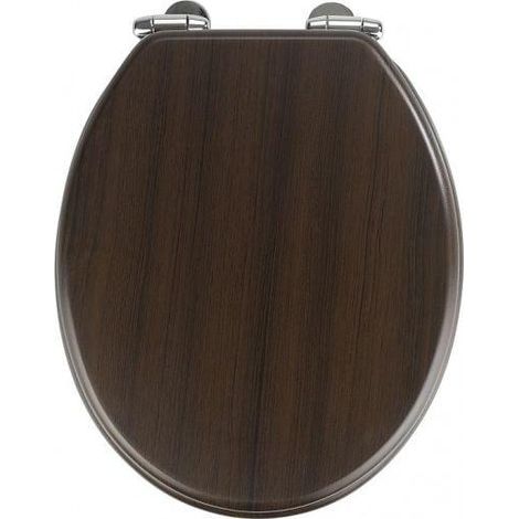 Wenko Modelo wengué Asiento WC marrón oscuro elegante