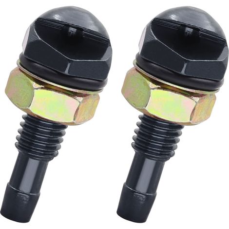 Buses de lave-glace (Lot de 2) — Buses de pulvérisation universelles pour essuie-glaces, en alliage d'aluminium, compatibles avec la plupart des modèles de véhicules (Noir) (1/5)