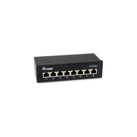 PATCH PANEL DE SOBREMESA EQUIP CAT.6A APANTALLADO 8 PUERTOS COLOR NEGRO (RAL 9005)