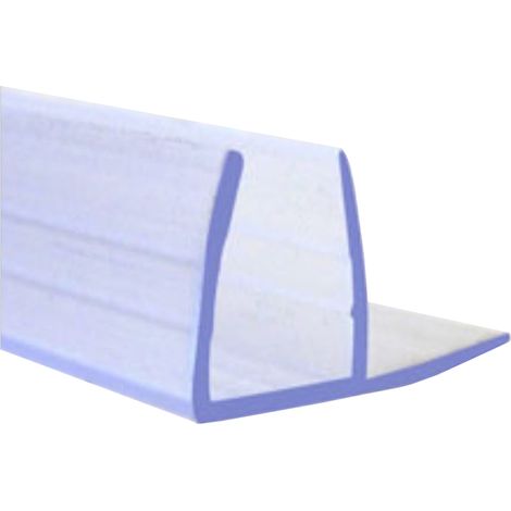 Gebogene Dichtung für Duschtüren mit Schlauch und langer Abtropfleiste (Nr. 5, 100 cm) (1/2)