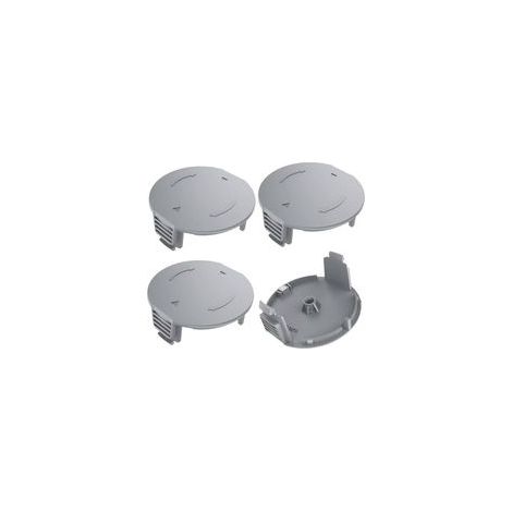 Lot de 4 couvercles de bobine pour coupe-bordures Bosch Universal GrassCut 18, 18v-26, 18-230, référence 1600A01R5J (1/5)