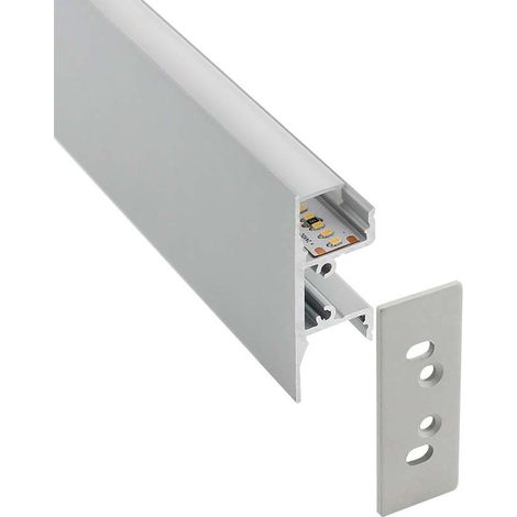 KIT - Perfil aluminio WALL HOS para tiras LED, 1 metro