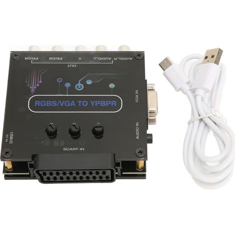 Convertitore da RGBS VGA SCART a componente YPBPR per SFC N64 Wii MD Saturn (1/5)