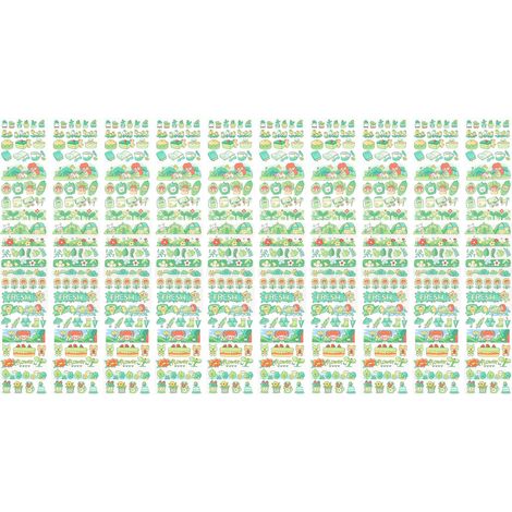 Lot de 10 bandes adhésives PET décoratives, autocollants mignons en forme de bande dessinée, étiquettes de calendrier type 7.