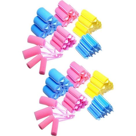 24 rouleaux en mousse magique pour coiffure, rouleaux en mousse souple populaires pour les cheveux (2,0 mm) (1/5)