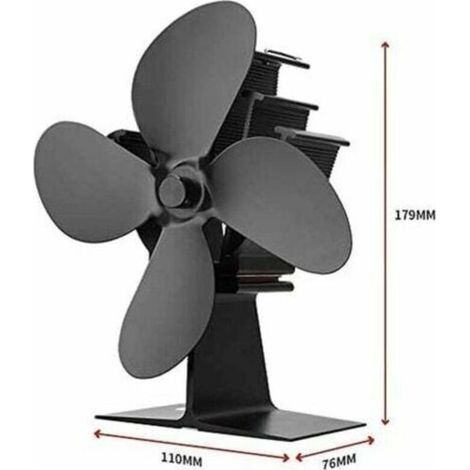 Ventilatore per stufa, 40 °C, avvio silenzioso, 4 pale. Questo ventilatore azionato dal calore è ideale per stufe a legna e caminetti. (1/5)
