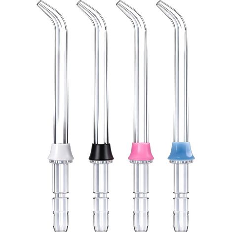 Lot de 4 Embouts de Rechange Haute Pression pour WP-100 WP-250 WP-462 WP-660, Accessoires pour irrigateur oral portable sans fil, pack combo (1/5)