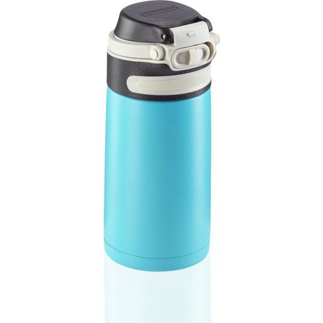 Leifheit Isolierbecher Flip light blue, Isobecher, Trinkbecher, Kunststoff, Edelstahl, Blau, 350 ml, 3248 (1/5)