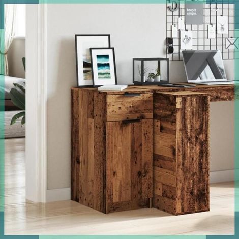 Armoire de bureau - 856997 - vieux bois - 33 x 50 x 75 cm - bois d'ingénierie (1/5)