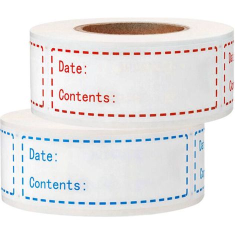 1000 Pcs Removable Food Expiration Date Stickers, 2.95 x 0.98 Inch, for Food Storage and Freezer Reminder. (1/5)