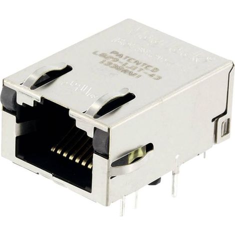 MagJack Gigabit Ethernet 8 Transformateur avec LEDs ULP BEL Stewart Connectors L829-1J1T-43 RJ45 embase femelle horizontale Gigabit Ethernet Pôle: 8P Q089051