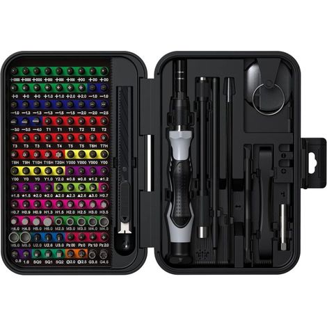 132 en 1 Tournevis de Precision,Portable Kit, Magnétique Outils de Réparation Pour Réparer Smartphone, Ordinateur, Tablette (1/5)