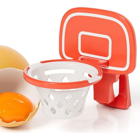 Cesta separadora de yemas y claras de huevo, práctico accesorio de cocina para separar la yema de la clara, extractor para utensilios de cocina (naranja) (1/5)