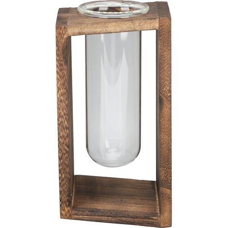 Glass test tube for plants, versatile terrarium, innovative, handmade, hydroponic plant stand, carbon grill (1/5)