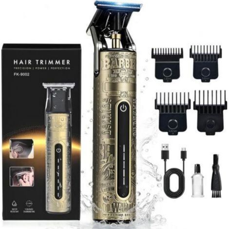 Tondeuse Barbe Homme, Professionnelle Tondeuse de Finition, Charge Type C avec Indicateur, 4 Sabots Magnétiques, IPX6 (1/5)