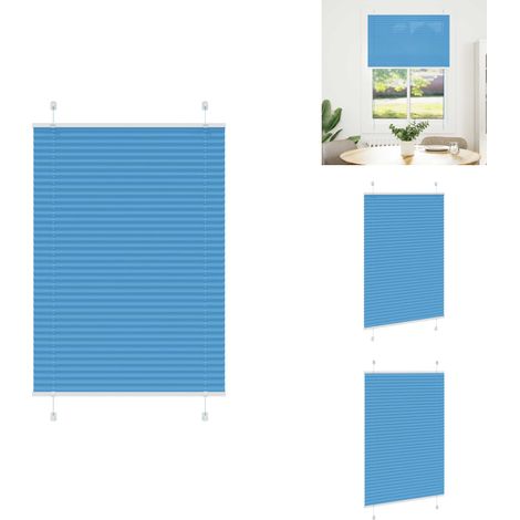 Plissee Blau 95x150 cm Stoffbreite 94,4 cm Polyester - Plissee - Plissees - Faltrollo - Jalousie (1/5)