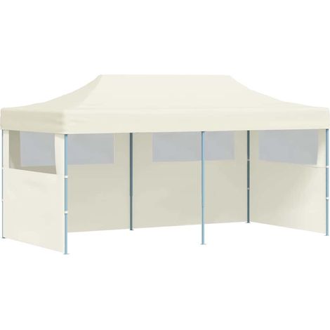 Tente de réception pliable crème 3 x 6 m