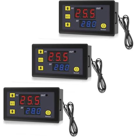 3 x W3230 20A DC 12V Thermostat numérique Interrupteur de température 50-120°C avec sonde NTC 10K (1/5)