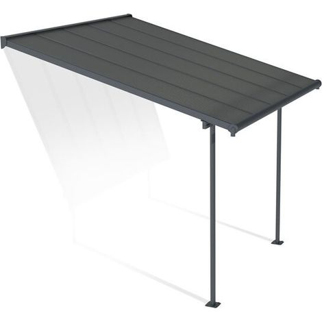 Canopia Capri Pergola Addossata in Alluminio 3X3 m Grigio (1/5)