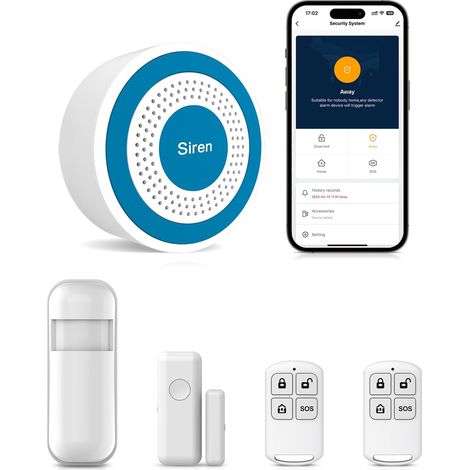 Système de sécurité, Système D'alarme pour Porte et fenêtre,WiFi Systèmes Sécurité pour la Maison avec APP, capteurs de Porte et de fenêtre (1/5)