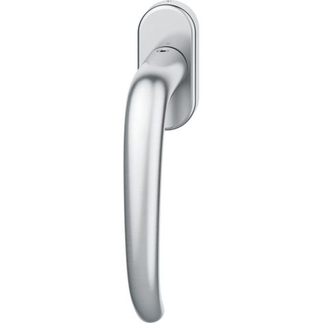 FSB Fenstergriff 341023 ovale Rosette Griff links Fensterbeschlag Edelstahl matt