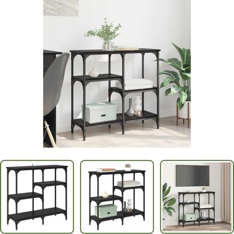 Rangement - Table console Chêne noir 80 x 29 x 75 cm Bois d'ingénierie (1/5)