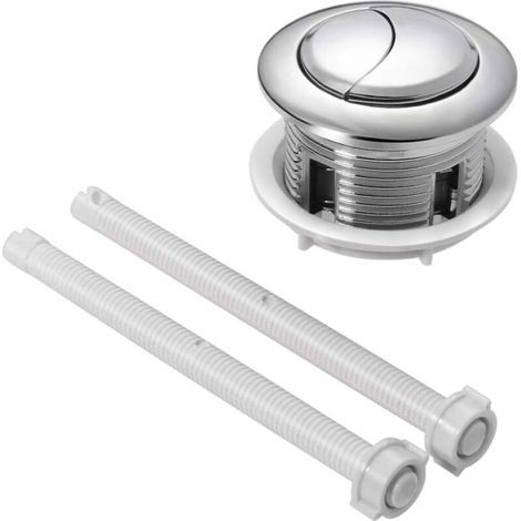 Bouton de Chasse d’Eau Double 114 mm pour Réservoir – Remplacement Facile avec Câble – Accessoire de Réparation Sanitaire (1/5)