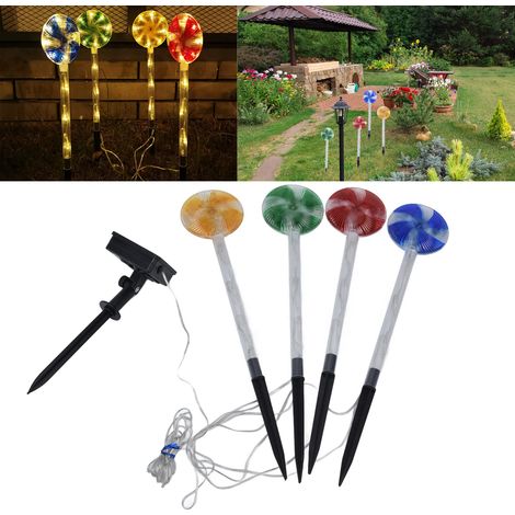 Lampes solaires d'extérieur pour allées IP44 étanches Bonbons de Noël Chemin de Noël (1/5)