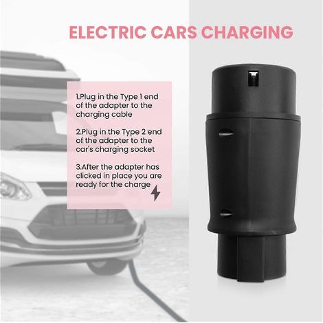 Adaptateur EVSE J1772 de type 1 vers prise de type 2 pour véhicule électrique (VE) (1/5)