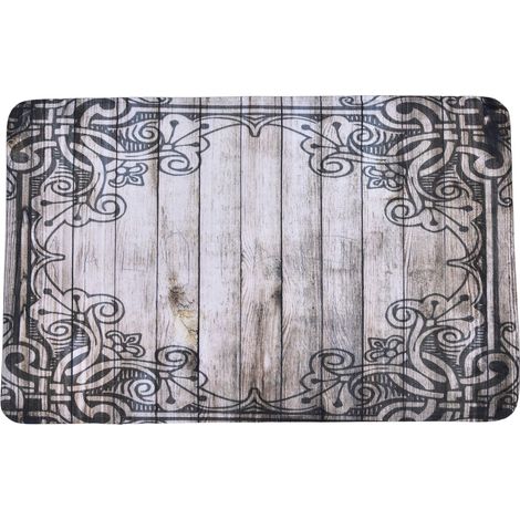 Tapis de sol antidérapant en flanelle pour salle de bain, cuisine, salon ou chambre - 49x80 cm Modèle D (1/5)