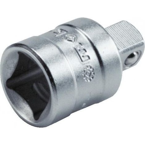 Réducteur carré 1/2" à 3/8" – Diamètre 24 mm - Longueur 25 mm – Acier Chrome Vanadium – Lock Pin – MOB (1/4)