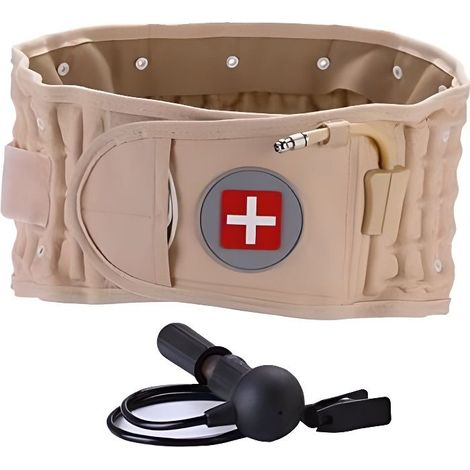 Ceinture de Décompression Ceinture Lombaire Gonflable Dispositif de Traction du Bas du Dos pour Femme et Homme Soutien Lombaire (1/4)