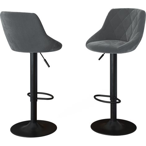 Tabouret de bar Sena, Gris/Noir, 38.5x84cm, Vicco (1/5)