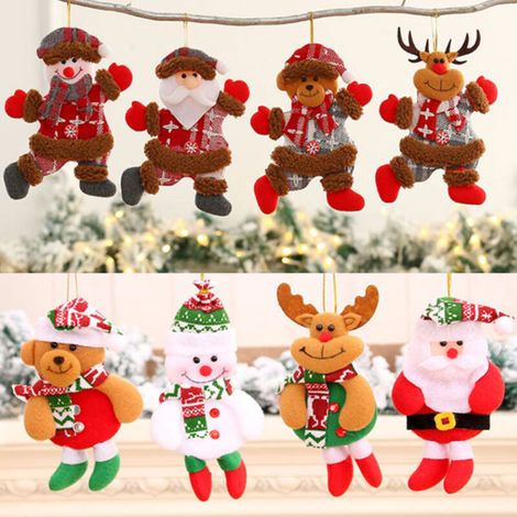 Ensemble de 8 décorations de Noël : pendentifs, figurines, Père Noël, décorations de Noël, cadeaux d'invités, bricolages de Noël