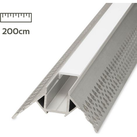 LED Trockenbau Außeneck-Profil eloxiert opal 200cm (1/5)
