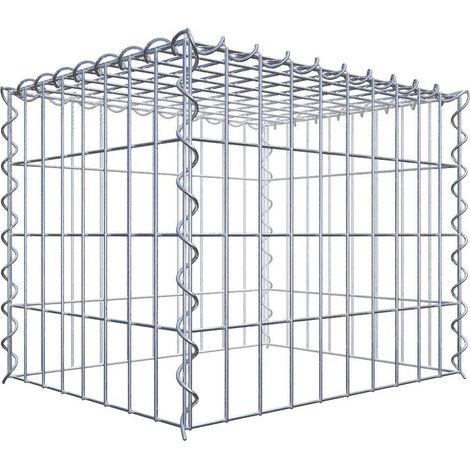 Gabiondeco - Gabion - Element de prolongation en hauteur 50 cm x 40 cm x 40 cm (L x H x P). maille 5 x 10 cm. Spirale. Attention : il manque une grille - Made in Germany (1/5)