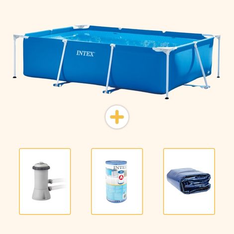 Intex Piscine Tubulaire Rectangulaire - 300x200x75 cm - 4-pièces S21254 (1/5)