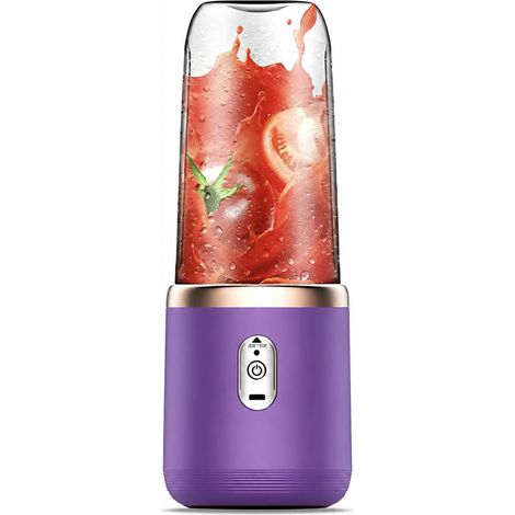 Blender Portable Rechargeable, Gobelet Individuel avec Couvercle, Violet (1/5)