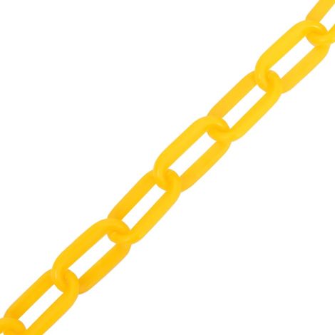 Chaîne d'avertissement Jaune 100 m Ø8 mm Plastique