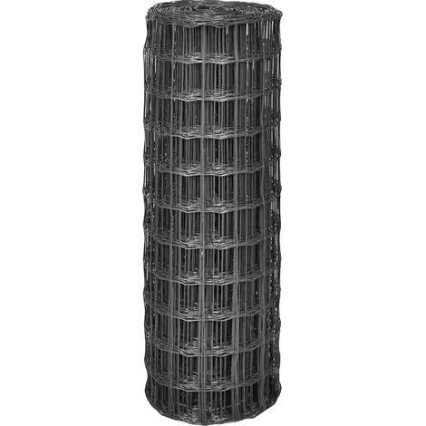 Panneau de clôture en treillis soudé, fil d'acier revêtu de PVC, application polyvalente, 10 m (1/2)