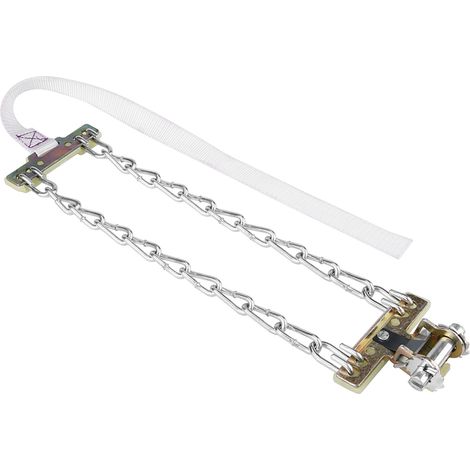 Rutschfeste Stahlschneekette für 205–225 mm Reifen, Sicherheitsvorrichtung für Pkw, Lkw und SUVs, Reifenprofil für Schnee und Matsch (1/5)