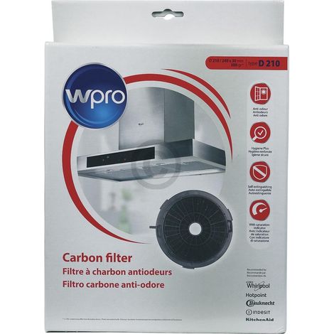 Ersatzteil - Kohlefilter rund Typ 210 CANDY / ROSIERES (Stück) - - ROSIERES, CLIMADIFF, CONTINENTAL EDISON, CANDY (1/5)