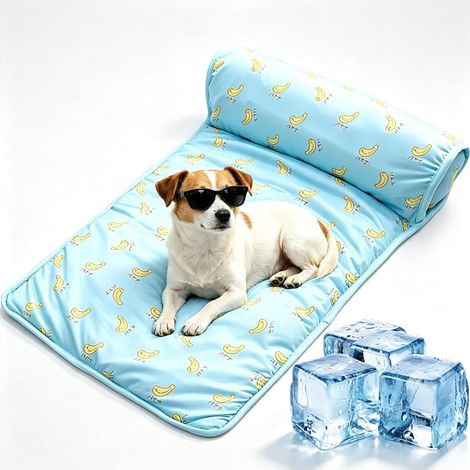 Tapis, Tapis Rafraîchissant Pour Chats Et Chiens, 100% Sûr,Bleu S 4060cm Tapis Rafraichissant Chat, évacue La Chaleur De Manière Naturelle, Sensation De Fraîcheur Instantanée, Lavable, Pliable