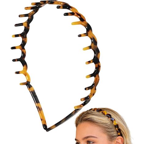 Serre-tête à dents Serre-têtes mode pour femme Serre-tête Denté Pour le Travail, l'École, la Maison, le Mariage, les Voyages, les Vacances, la Plage, la Course à Pied (1/5)